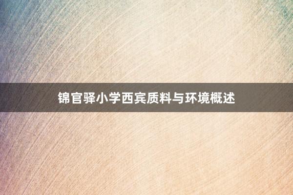 锦官驿小学西宾质料与环境概述